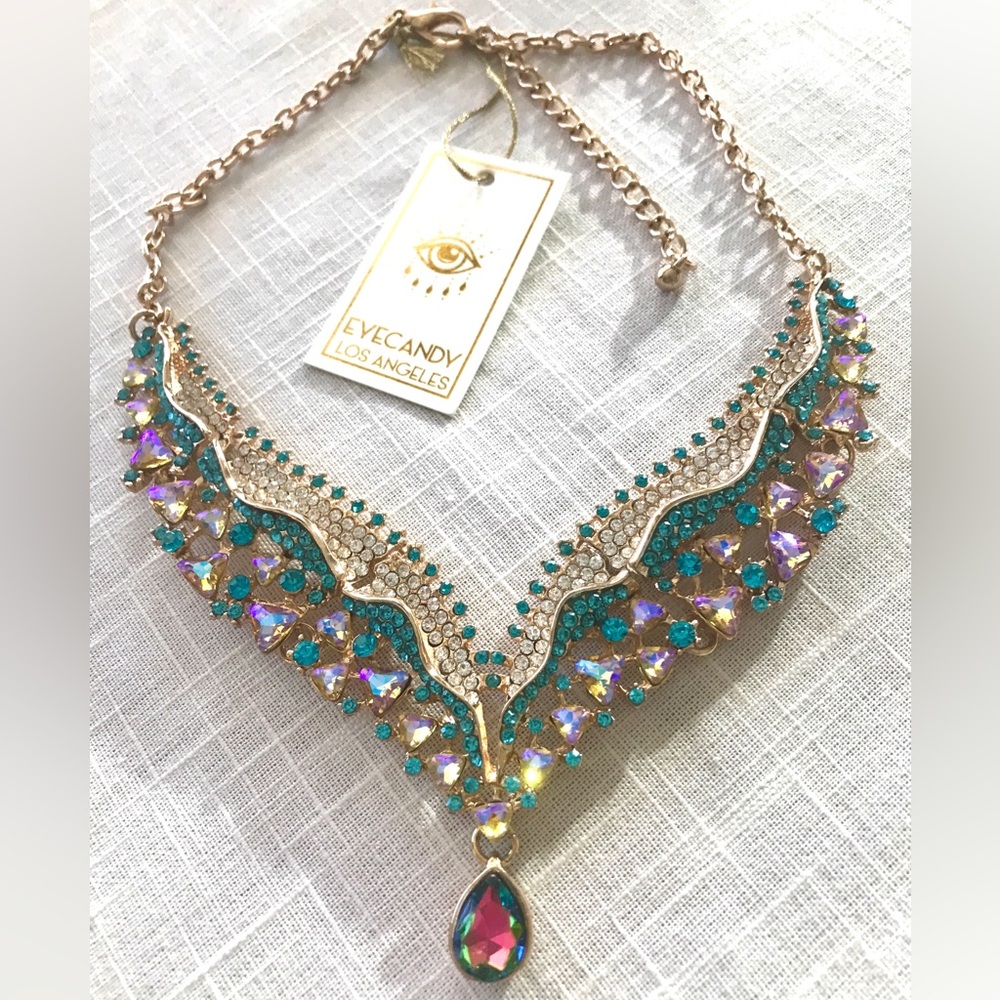 Stunning Eye Candy Magical Statement Necklace New - image 1